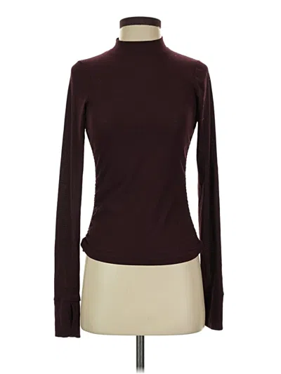 Pre-owned Prana Long Sleeve Turtleneck In Burgundy