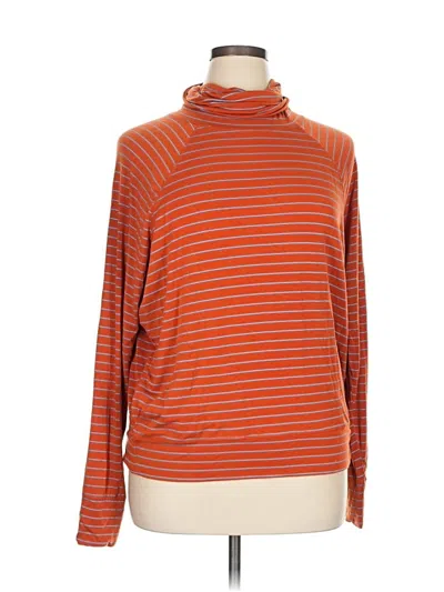 Pre-owned Prana Long Sleeve Turtleneck In Orange