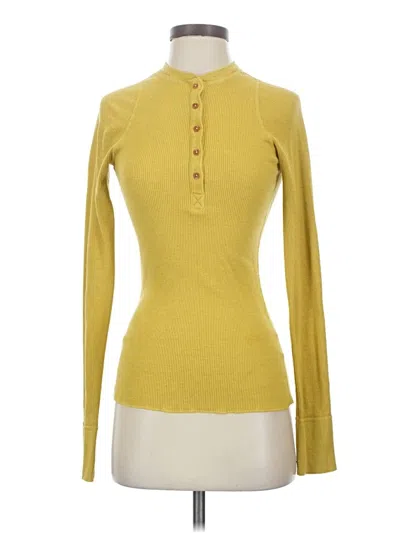 Pre-owned Prana Long Sleeve Turtleneck In Yellow
