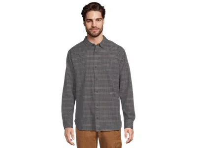Prana Los Feliz Flannel Shirt In Gray