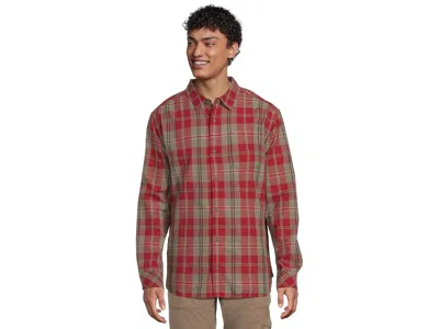 Prana Los Feliz Flannel Shirt In Red