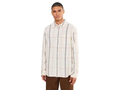 Prana Los Feliz Flannel Shirt Men's Long Sleeve Button Up Alba: 2xl, Polyester/cotton In Neutral