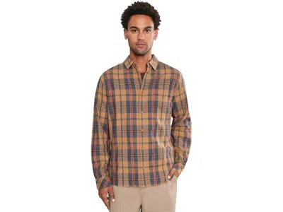 Prana Los Feliz Flannel Shirt Men's Long Sleeve Button Up Cavern: 2xl, Cotton/polyester In Brown