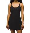 Prana Luxara Mini Dress With Hidden Shorts In Black In Black