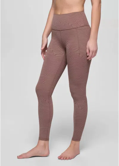 Prana Luxara Pocket Legging In Carob Wavee In Brown