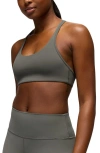 Prana Luxara Racerback Sports Bra In Gray