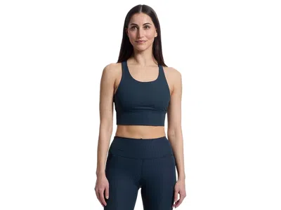 Prana Luxara Rib Racerback Bralette In Blue