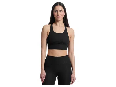 Prana Luxara Rib Racerback Bralette In Black