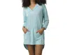 Prana Mantra Bay Tunic Cover Up In Dark Beach Glass Stripe In Blue