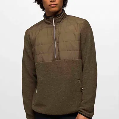Prana Men's Incrediwool 1/2 Zip Jacket In Slate Green Heather In Multi