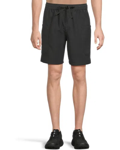 Prana Men's  Cuyamaca Cargo Shorts Black Organic Cotton Drawstring Waist Gbo1917