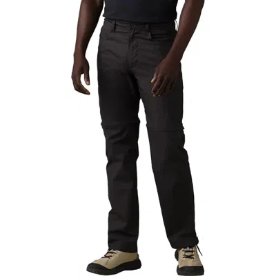 Prana Men's  Double Peak Pants Charcoal Convertible Cargo Pockets Gbo601 In Black