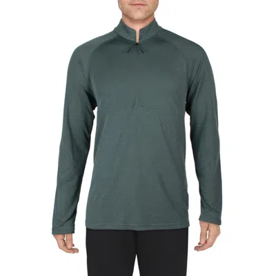 Prana Mens Uv Protection Recycled Polyester 1/2 Zip Top In Gray