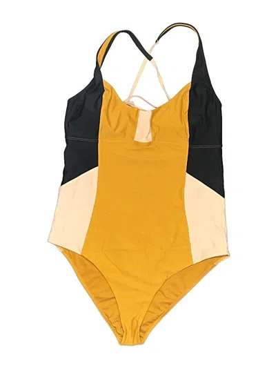 Pre-owned Prana One Piece Swimsuit In Yellow