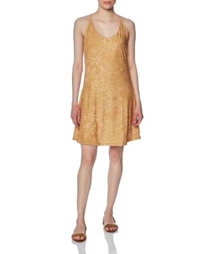 Prana Opal Dress In Toffee Tiles In Gold