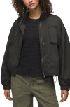 Prana Palisades Organic Cotton Blend Ripstop Jacket In Dark Iron
