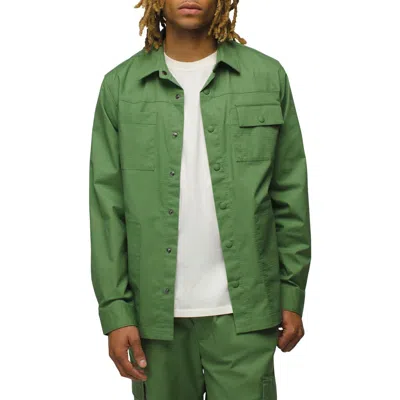 Prana Palisades Ripstop Upf Snap Front Field Shirt In Ivy