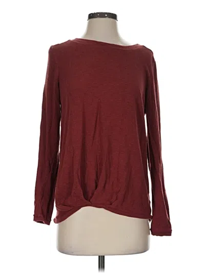 Pre-owned Prana Pullover Sweater In Burgundy
