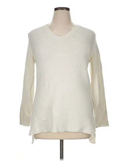 Pre-owned Prana Pullover Sweater In White