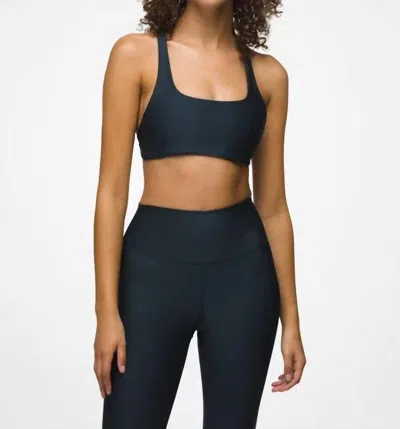 Prana Sculpt Deep Breath Sports Bra In Stormy Night In Blue