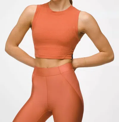 Prana Send Off Sleeveless Top In Terracotta In Orange