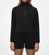 Prana Shea Half Zip Top In Black In Black