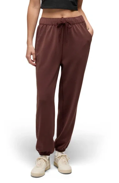 Prana Shea High Waist Drawstring Joggers In Brown