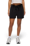 Prana Shea High Waist Drawstring Shorts In Black