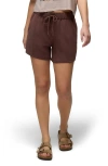 Prana Shea High Waist Drawstring Shorts In Brown