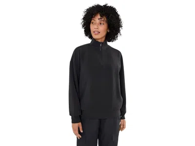 Prana Shea Soft Relaxed 1/2 Zip Women's Clothing Black: Md (women's 8-10)