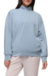 Prana Shea Soft Relaxed Half Zip Pullover In Animal Print