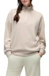 Prana Shea Soft Relaxed Half Zip Pullover In Neutral
