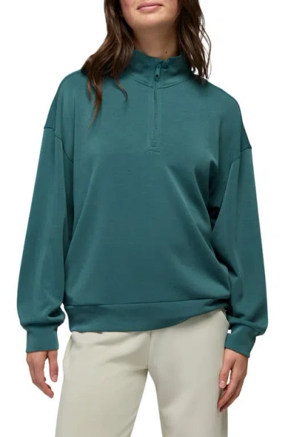 Prana Shea Soft Relaxed Half Zip Pullover In Multi