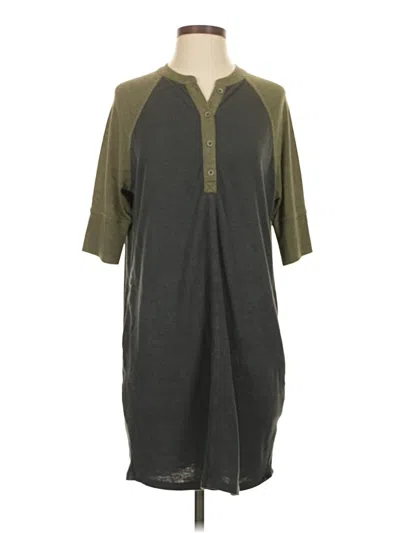 Pre-owned Prana Short Sleeve Henley Shirt In Gray