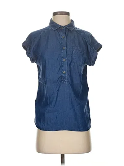 Pre-owned Prana Short Sleeve Polo Shirt In Blue