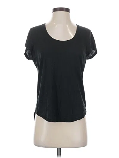 Pre-owned Prana Short Sleeve Top Black Scoop Neck Tops