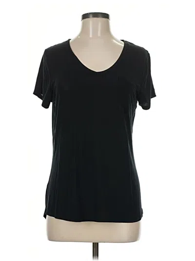 Pre-owned Prana Short Sleeve Top Black Scoop Neck Tops