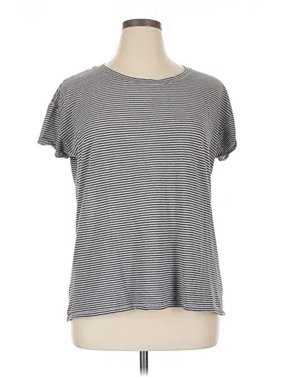 Pre-owned Prana Short Sleeve Top Gray Crew Neck Tops