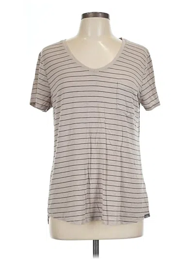Pre-owned Prana Short Sleeve Top Gray V Neck Tops