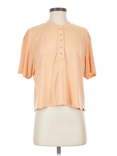 Pre-owned Prana Short Sleeve Turtleneck In Orange