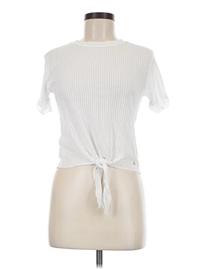Pre-owned Prana Short Sleeve Turtleneck In White