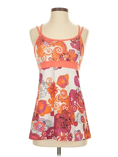 Pre-owned Prana Sleeveless Top Orange Halter Neckline Tops