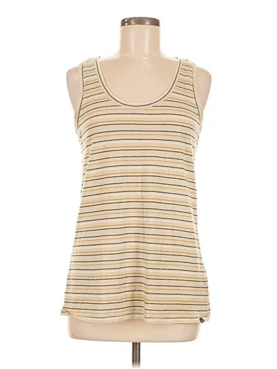 Pre-owned Prana Sleeveless Top Tan Scoop Neck Tops In Brown