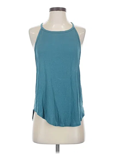 Pre-owned Prana Sleeveless Top Teal Halter Neckline Tops In Blue
