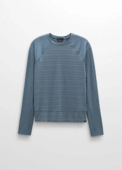 Prana Sol Searcher Long Sleeve Top In Weathered Blue In Grey