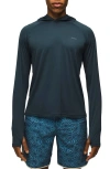 Prana Sol Shade Long Sleeve Hooded Performance Top In Stormy Night