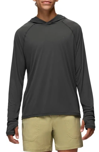 Prana Sol Shade Long Sleeve Performance Hoodie In Gray