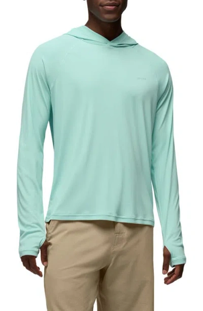 Prana Sol Shade Long Sleeve Performance Hoodie In Green