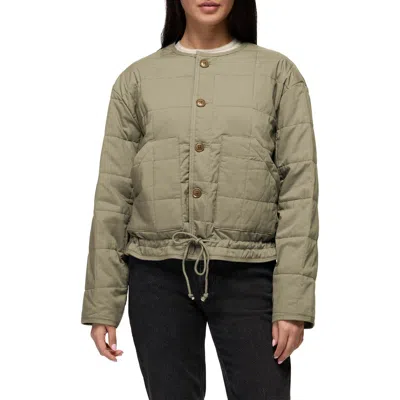 Prana Starcliff Quilted Organic Cotton Jacket In Green