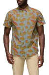Prana Stimmersee Short Sleeve Button-up Shirt In Saltwater Indo Disco